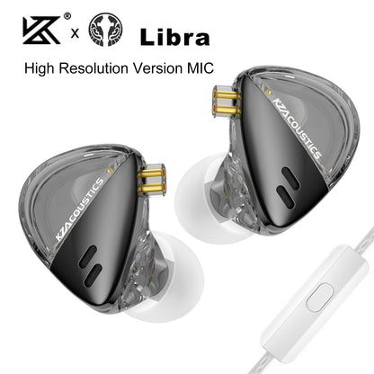 KZ X Angelears Libra Ultra-Wide Frequency Dynamic HiFi In-Ear Earphone IEMs Monitor With 0.75 Replaceable cable PK EDX PRO