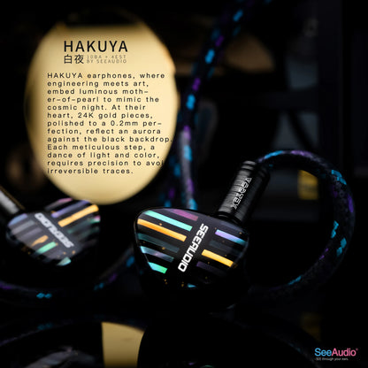 SeeAudio HAKUYA 10BA + 4EST Hybrid Driver Hifi In-Ear Headphones Music IEM Wired Earphones 2pin/4.4mm Detachable Cable